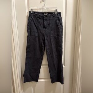 Faherty Utility Pants Washed Black  Size  29 Organic Cotton Straight Raw Hem 25”